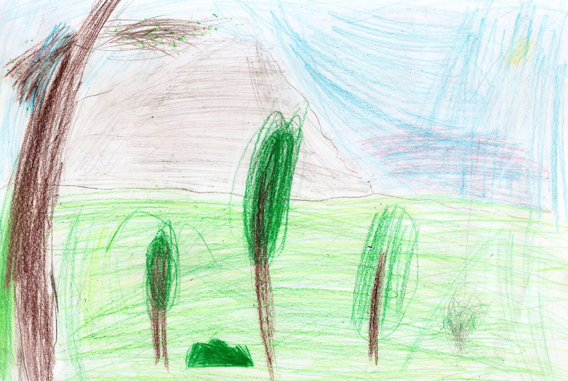 Рисунок карандашом на тему Баллада 3 пальмы